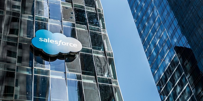 Outside Salesforce in San Francisco, located at 50 Fremont St. Outside Salesforce in San Francisco, located at 50 Fremont St.